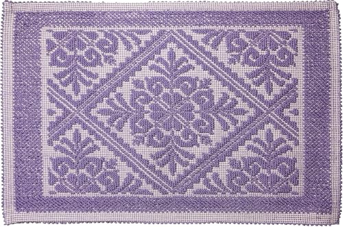 Markotex Tappeto Sardo Stuoia Passatoia tappeto bagno 100% Cotone Made In Italy prodotto in sardegna (Lilla, 50x80)