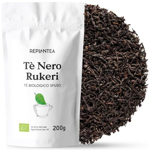 TE NERO IN FOGLIE BIO 200g (100 Tazze) | Tè Nero Biologico Sfuso dal Sapore e Aroma intensi REPLANTEA