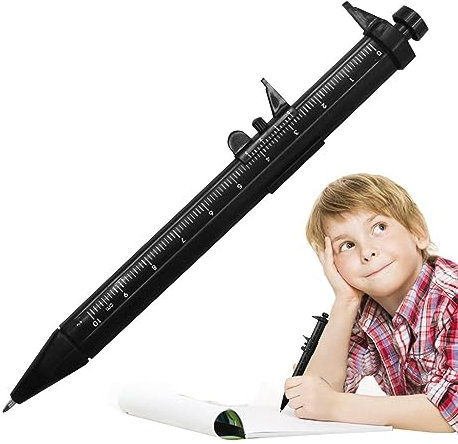 Niktule Linearstifte,multifunktionaler Linealstift,Kugelschreiber für Studenten mit 1-mm Spitze und Messschieber,Multifunktionaler Kugelschreiber zum Schreiben,Notizen machen,tragbares Messwerkzeug
