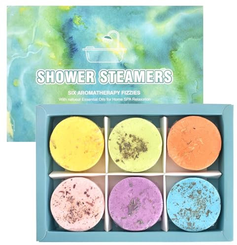 Bombes de Douche, Comprimés de Douche Aromathérapie, Coffret Cadeau de Boules de Bain, Pastilles d'huiles Essentielles pour La Douche, Bombes de Bain Naturelles Faites à la Main, pour Femme Homme (6)