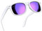 Joopin Occhiali da Sole Specchiati Donna Uomo Polarizzati Classici Quadrati UV400 Protezione per Guida Pesca Guidare Golf Retrò Anni 80 Design (Lenti Viola/Montatura Bianca)