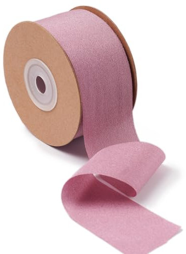 Ligtmor Geschenkband Hochzeit Schleifenband Dekoband 3,8cm x 23m Chiffonband Schleifen Stoffband - Dunkelrosa