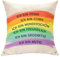 Regenbogen Inspirierende Geschenke für Frauen Männer Kissenbezug Kissen Deko Tägliche Affirmationen Geschenke für Paar Freund Freund Freund Tochter Sohn Freund Aufmunterungsgeschenke (Regenbogen)