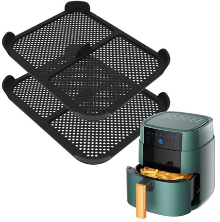 Gachiwar 2 Pack Silicone Hot Air Fryer Splash Guards Compatible with Ninja Foodi MAX Dual Zone AF400 and AF451 Reusable Splash Guard Accessories Protect Heating Coil and Fan (2 Pcs, AF400)