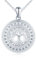 MICMIF 925 Sterling Silver Tree of Life Locket Necklace That Holds Picture Hollow Out Round Photo Locket Pendant for 1 Picture Personalised Lockets Jewellery Necklace for Women Girls