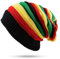 TUONYIS Rasta Mütze, Stricken Rasta Hut Reggae Jamaikanische Kappe Bunte Beanie Hut, Rasta Beanie, Hippie Mütze Rasta, Jamaican Cap, Slouchy Baggy Cap für Cosplay Party Dekoration, Winter und Herbst