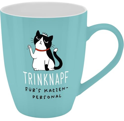 GRUSS & CO Becher mit Motiv Trinknapf | Tasse mit Spruch, New Bone China Porzellan, 35 cl, mit Geschenkbaderole | lustiges Geschenk, Geburtstag | 74215