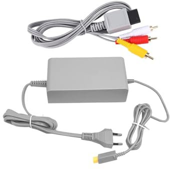 WICAREYO Adaptateur secteur EU adaptateur de charge compatible pour console Wii U