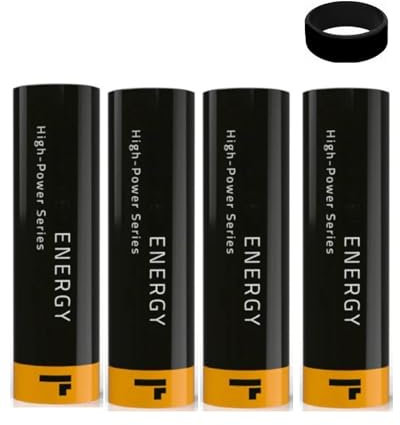 18650 3800mAh Gold Compatible With Fogstar Energy Works With Sub Ohm Kit No Nicotine (4 Pack)