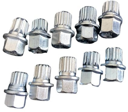 Radmuttern,Radbolzen 5 STÜCKE Anti-Diebstahl-Radschraubenbolzen Kontermutternschlüsseladapter #000-#009 Passend for Bora Golf Jetta Passat Passend for Audi A4 A6 A8 TT Q7 Q5(009 21 Teeth)