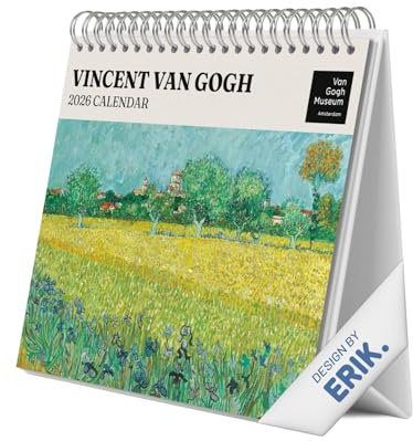 Grupo Erik Kalender 2026 Tischkalender Van Gogh Museum Kalender Familienplaner - Tischkalender 2026 zum Aufstellen 20 x 17 cm Jahreskalender 2026 - Offizieller Kunst Fanartikel Geschenke