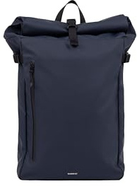 Sandqvist Stream Slim Rolltop Backpack 14”, 20L, Navy, Waterproof Laptop Backpack, 14 Laptop Compartment, Recycled Materials
