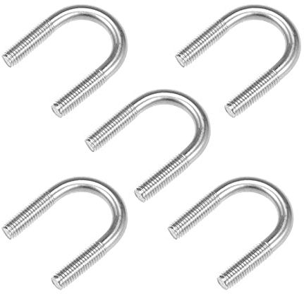 5 bulloni a U in acciaio inossidabile 304 - da M6×16 mm a M6×38 mm - elementi di fissaggio resistenti for tubi e ferramenta for tubi(M6x18mm)
