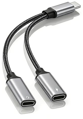 Yatrosynth Câble Répartiteur USB C, Adaptateur USB-C Audio et Charge, pour Ordinateur Portable, Mac, Smartphones