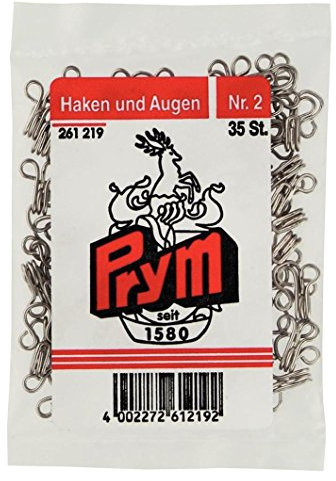 Prym 261219 Kleiderhaken und Augen EIS 2 silberfarbig