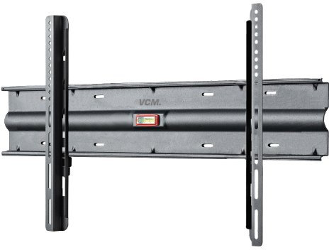 Universal TV Wandhalterung 32-70 Zoll bis 45 kg | VESA bis max. 600x400 | Halter Fernsehhalter mit Wasserwaage flach starr | Fernseh Halterung WF120
