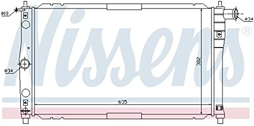 NISSENS Kühler, Motorkühlung 61654 | Kompatibel mit: GM KOREA LANOS, LANOS Stufenheck