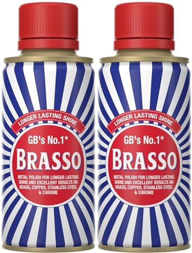 Brasso Metal Polish (Pack of 2)- Long-Lasting Shine for Brass, Copper, Stainless Steel, and Chrome (75 ml each)