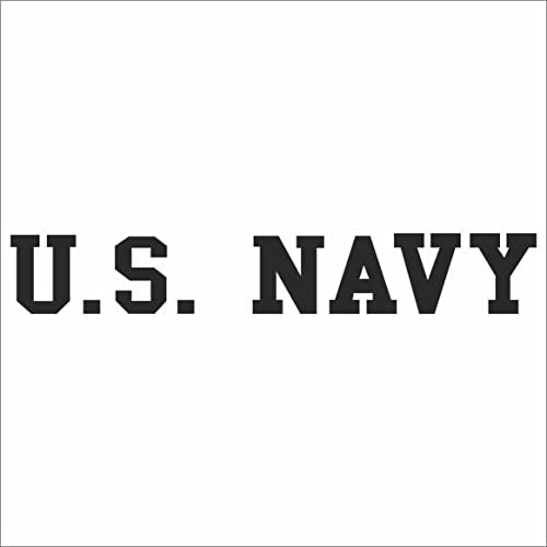 INDIGOS UG Aufkleber - Autoaufkleber - JDM - Die Cut - US Navy Banner USN Decal Auto Truck Window Sticker - schwarz - 149mm x22mm