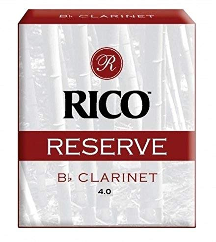 Rico Reserve Bb Clarinet Reeds, Strength 4.0, 5-pack