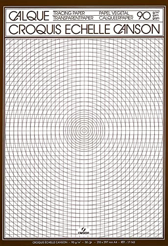 Canson 200017143 Skizzen Transparentpapier durchscheinend A4 21 x 29,7 cm