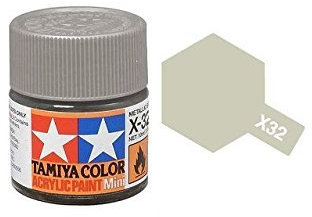 Tamiya acrylic paint 10 ml X-32 TITANIUM SILVER
