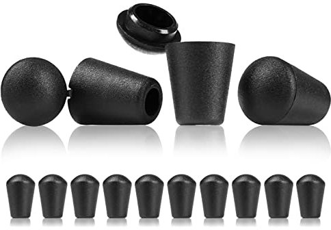 Ganzoo Endkappen, Verschlusskappen, Kordelenden, Kordelstopper, Kordelklemme Endkappen, Endstopfen, Endstück, Seilenden, Kordelverschluss für Paracord, Rucksack, 10 Stück, schwarz