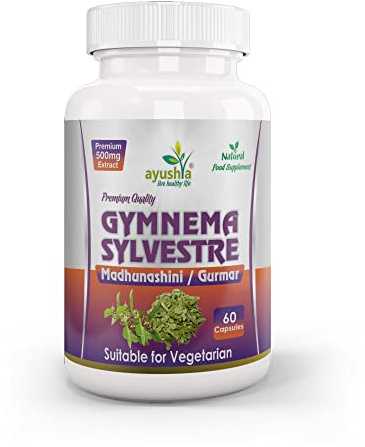Ayushya Gymnema Sylvestre (Madhunaashini) Capsule, 500 mg Pure Extract, 60 Capsules