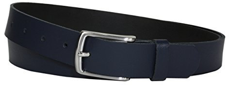 Vascavi Ledergürtel echt Leder, 3 cm breit und ca. 0.25 cm stark, Gürtel, Anzugsgürtel, Hüftgürtel, Jeansgürtel, Made in Germany (95 cm Gesamtlänge 105 cm, Dunkelblau)