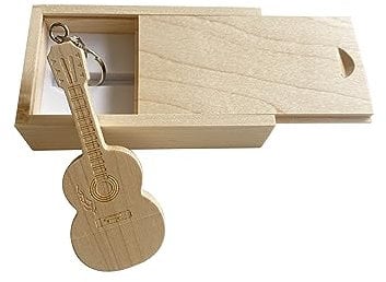 Clé USB en forme de guitare en bois d'érable 3.0/16GB Bois d'érable