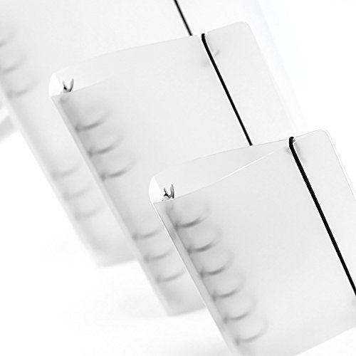 Zhi Jin 1Pc B5 Standard 9 Holes Clear Notebook Round Ring Binder Cover Protector Loose leaf Folder With Elastic Ropes