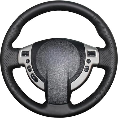 MEWANT Lenkradbezug für Nissan Qashqai/Qashqai+2/X-Trail/NV200/Serena/Evalia/AD/Dualis Lenkradhülle aus Kunstleder Mikrofaser Leder per Hand Nähen