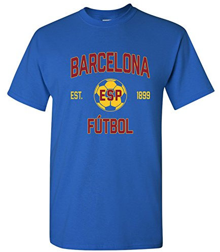 World Classic Soccer Football Arch Cup T Shirt, Barcelona Home Royal, Medium