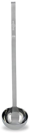 KRAMPOUZ Louche de Cuisine Spéciale Crêpe - Louche Monobloc en Inox sans Soudure - Contenance 125 mL - Qualité Professionnelle - Réf ALIP80