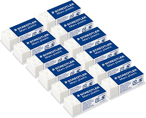 Staedtler 526 53 Radierer Mars plastic mini phtalat- und latexfrei, 12 Stück