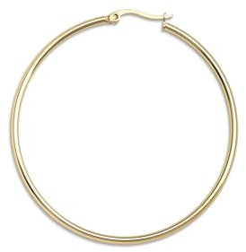 XENOX® Basic Creolen - Damen Ohrringe aus hochwertigem Edelstahl, 100% Wasserfest | X1963G