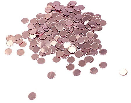 Oblique-Unique® Konfetti Rosé rund Tisch Konfetti mit Spiegeleffekt für Hochzeit Geburtstag Feier Jubiläum Deko über 300 Stk.