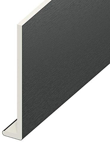 5 Metre x 225mm Wide uPVC Fascia Cover Capping Board Anthracite Grey - 9mm Thick