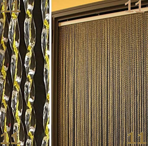 Bricoshopping Tenda moschiera in pvc regolabile | Roma | Zanzariera per porta finestra, balcone, camper | Anche su Misura a metro | Zanzariere a filo brico fai da te (150x250h cm, (11) Giallo)