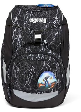 ergobag Prime Rucksack Schule Elementare Ergonomisch - 20L - Spaziale Super Reflect Glow, Einheitsgröße