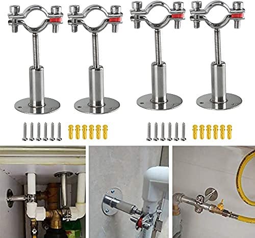 4Pcs Regolabile Tubo Staffa Morsetti Di Tubo, Montaggio A Parete Soffitto Supporto Montaggio Su Tubo, Forte E Stabile Per Diametro 25-27 MM, Ideale Per Il Fissaggio Di Tubi, Tubi O Aste Ecc.