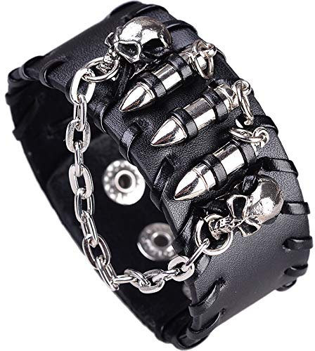 malyituk Punk Armband, Cy-Punk Armband Hipster Student Teenager Hand Ornament Trendy Armband Totenkopf Punk Herrenarmband Koreanische Version Tide Männliche Persönlichkeit Schmuckstücke