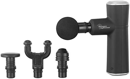 newgen medicals Massagepistole Aufsätze: Kompaktes Akku-Hand-Massagegerät mit 4 Aufsätzen & 4 Stufen, 26 Watt (Massage Gun Aufsätze, Massagepistole Bauch, Füße)