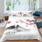 Double de Style Japonais avec Housse de Couette en Microfibre Douce avec et Attaches Montagne Fuji Exotique pour Filles,Femmes,Hommes,Fleurs de Cerisier Rouge