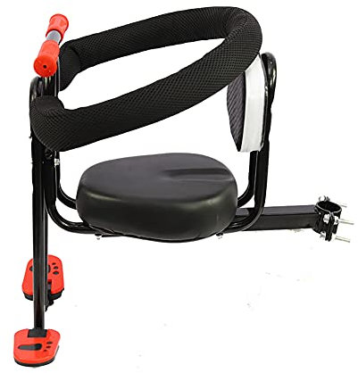 Siège de vélo pour bébé avec Guidon avec Dossier Accoudoir Repose Pieds Entourer Confortable UE Mousse Étanche Enfants Selle de vélo Mou, Tendre pour Les Enfants