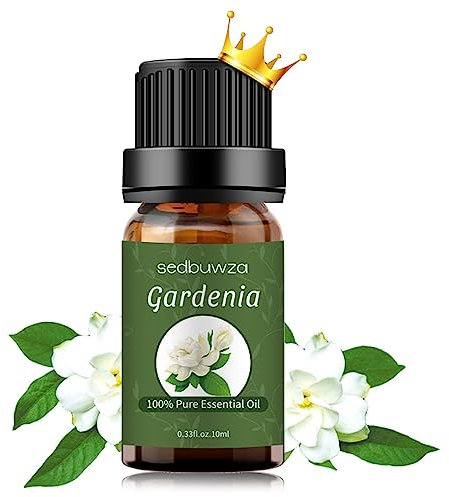 Sedbuwza Gardenia Ätherisches Öl, Rein Bio Gardenie Duftöl für Diffusor, Luftbefeuchter, Seife, Kerze, Parfüm