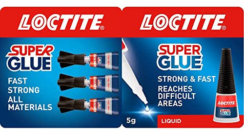 Loctite Adhesive for Repairs,Glue for Various Materials, Convenient Travel Size 3 x 1 g&1621293 Adhesive for Repairs, Instant Super Glue for Various Materials, Clear Glue, 5g