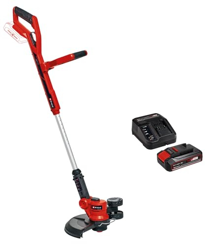 Einhell Akku-Rasentrimmer GE-CT 18/30 Li Power X-Change (18V, Schnittbreite 30 cm, Motorkopf 90° drehbar & neigbar, inkl. Fadenspule, inkl. 2,5 Ah Akku und Ladegerät)