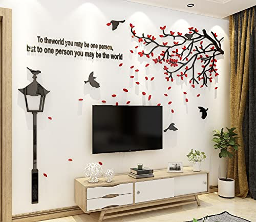 3D Árbol de la Farola Pegatinas De Pared DIY Murales Adhesivo Pegatinas Decoración Pared Salón Dormitorio Decoración de Fondo Stickers de Sofá de TV
