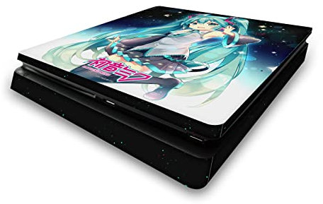 Head Case Designs Offizielle Hatsune Miku Nachthimmel Grafiken Vinyl Haut Gaming Aufkleber Abziehbild Abdeckung kompatibel mit Sony PlayStation 4 PS4 Slim Console